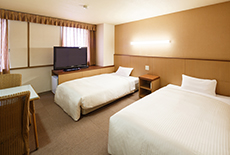 北九州 小倉のビジネスホテル サンスカイ ホテルのツインルーム